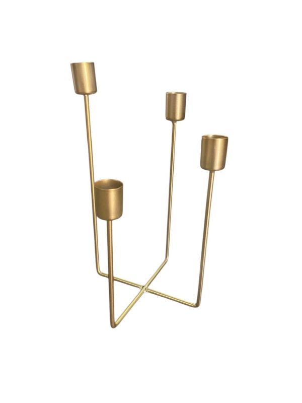Candelabro dorado X4