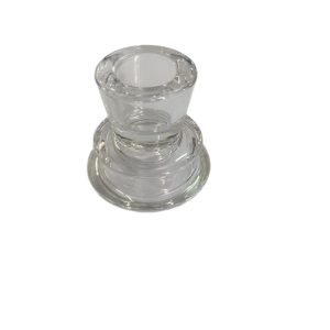 Porta vela transparente bajo
